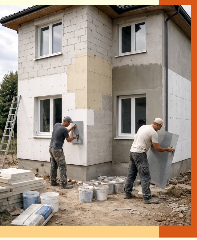 Утепление дома из газобетона в Шахтах от 4558 руб./м² — заказать у ТепломастерШхт
